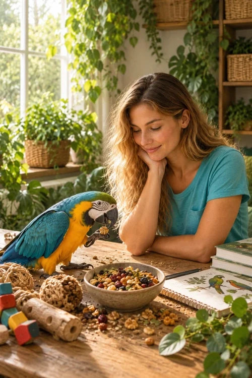 Papegaaien houden: 7 ontwikkelingen in welzijn en natuurlijk gedrag